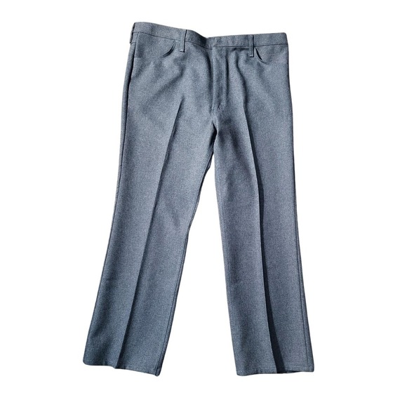 Vintage Wrangler Dress Pants Cowboy Blue Heathered Straight leg size 42x30 - Picture 1 of 7